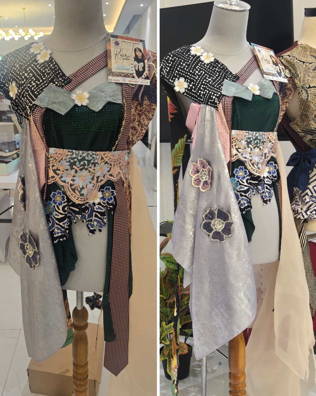 hartique garments on dress forms in the atelier